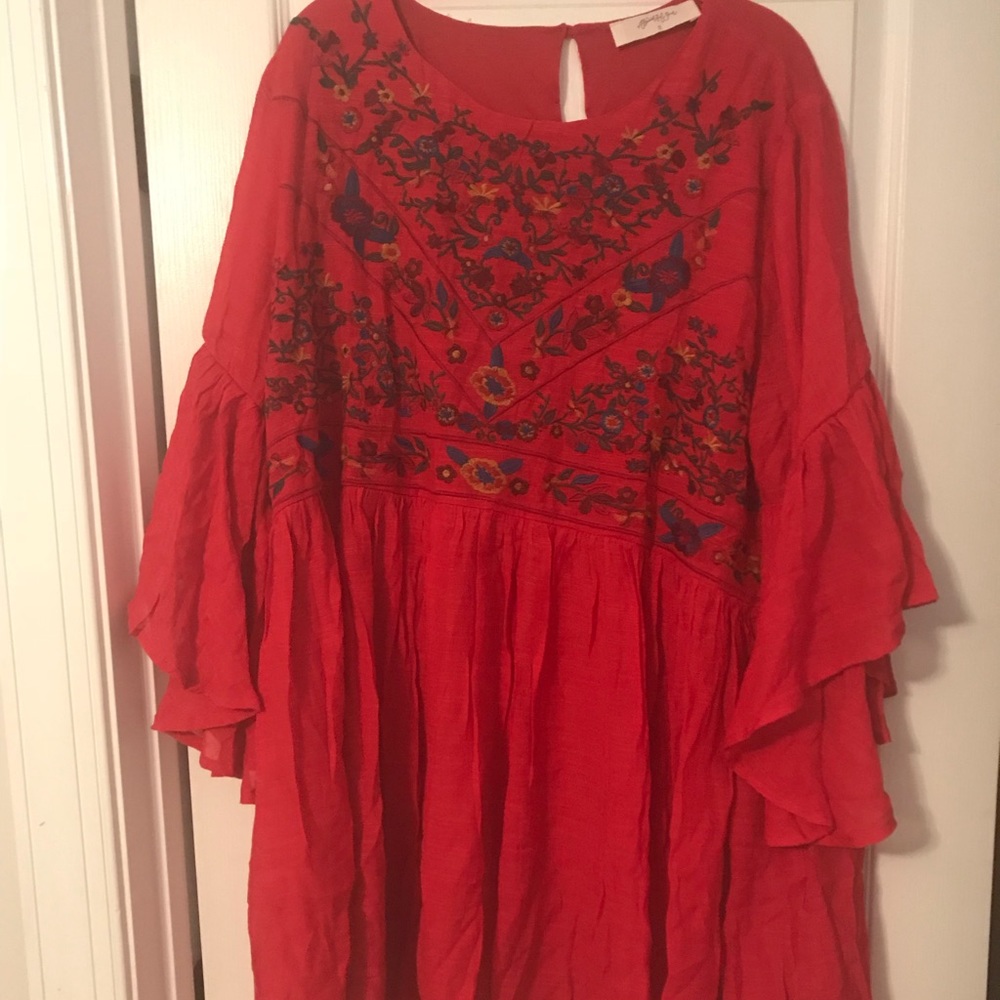 Red embroidered dress from Altar’d State